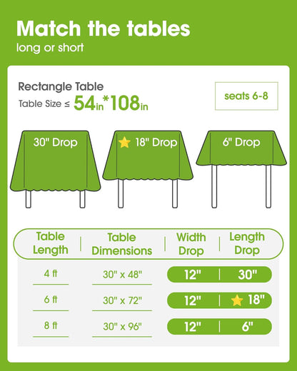 Pureegg Disposable Table Cloths - 54 x 108 Inch, Leakproof & Sturdy for Halloween and Thanksgiving | 8 Pack, Orange