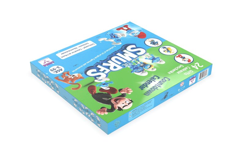 The original SMURFS countdown Calendar Collectible Cartoon Toys for Boys and Girls, 12 Figurines + 12 SMURFY gifts! Ages 3+. 24 Pieces