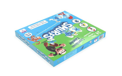 The original SMURFS countdown Calendar Collectible Cartoon Toys for Boys and Girls, 12 Figurines + 12 SMURFY gifts! Ages 3+. 24 Pieces