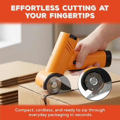 NEXFORGE Cordless Electric Box Cutter for Cardboard - Rechargeable Rotary Cardboard Cutter - Compact Electric Cutting Tool with 2000mAh Battery and Safety Guard