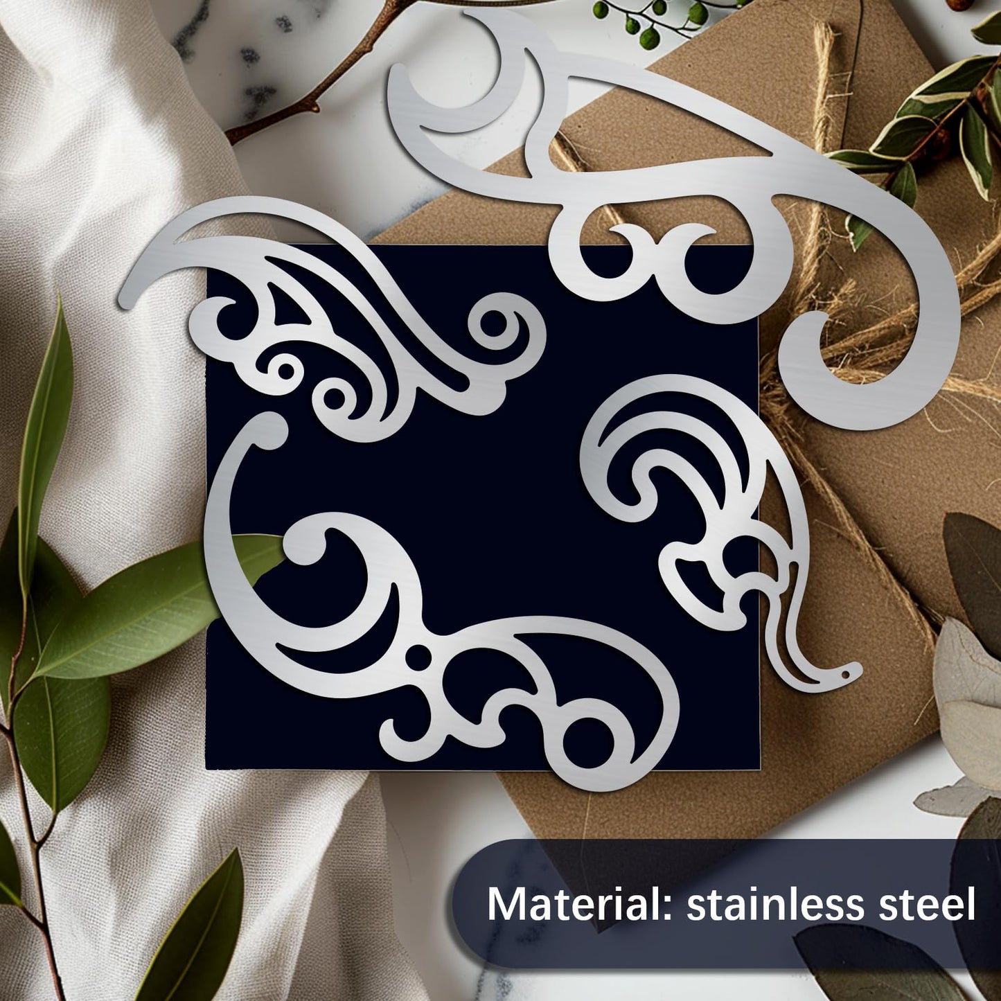 ORIGACH 4 Pcs Stainless Steel French Curve Ruler Metal Drafting Stencils Stainless Steel Template Rulers for Leather Sewing DIY Craft Supplies