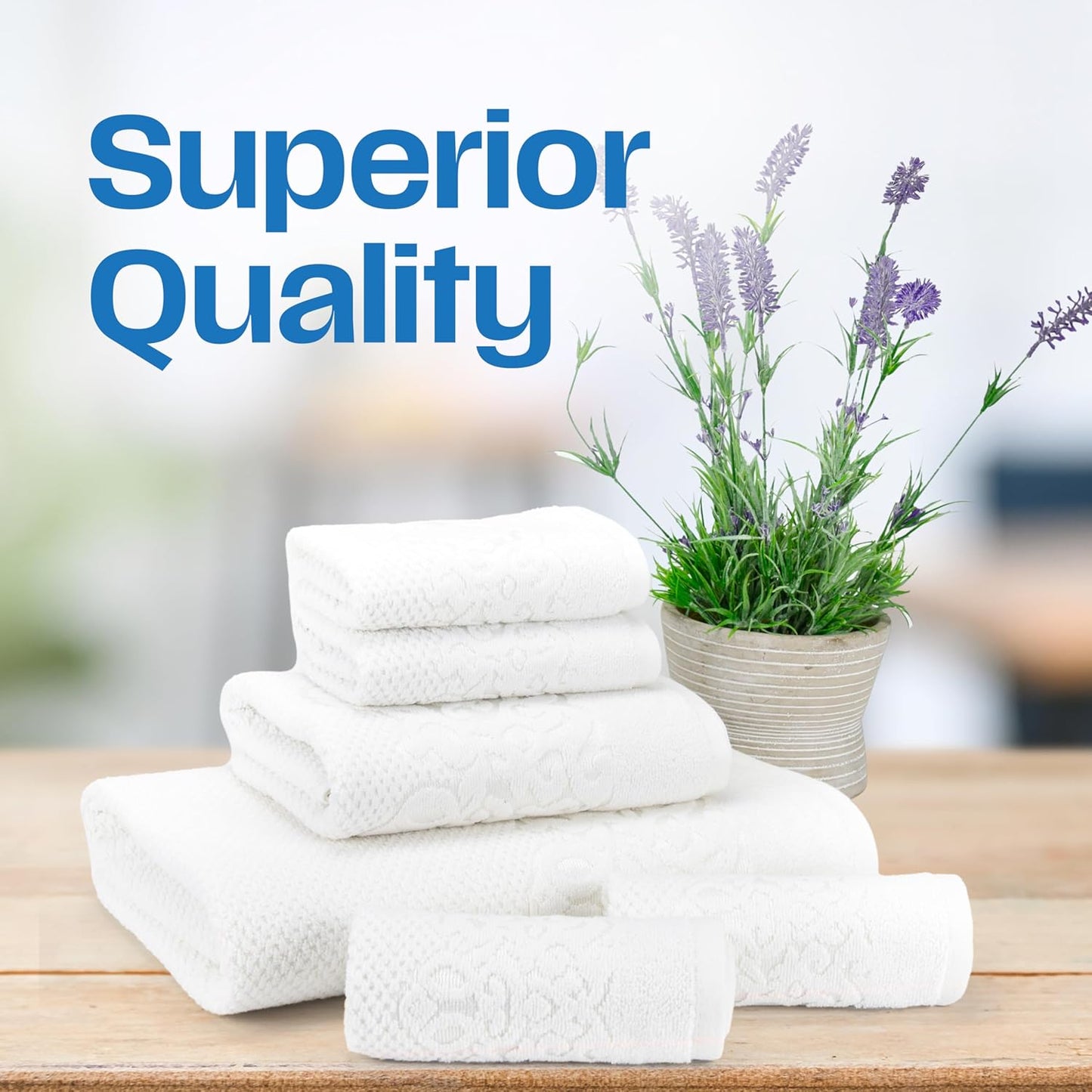 Set 6 Sets, EastNBlue Galata Premium Bath Towels of - Turkish Cotton Washcloths, Hand & Large Bath Towels Thick, Soft
