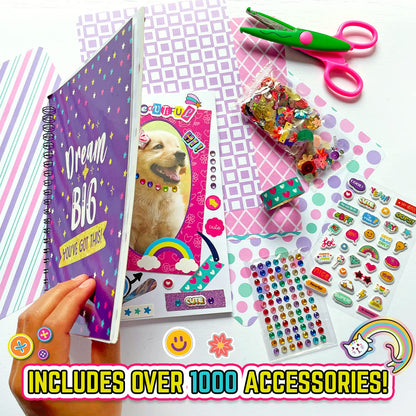 GirlZone Ultimate Collage Scrapbook Kit, Includes Scrapbook Stickers and Fun Scrapbook Accessories to Make an Amazing 40-Page Photo Album Scrapbook, Perfect for Valentine Gifts