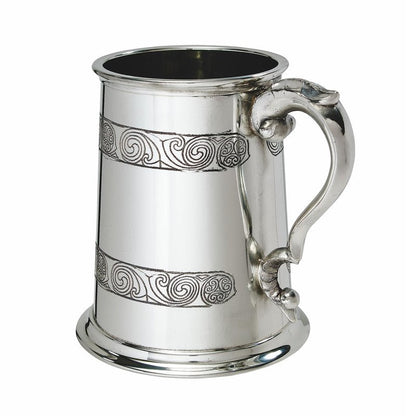 Wentworth Pewter Kells 1 pint pewter Tankard (Book of Kells Tankard)