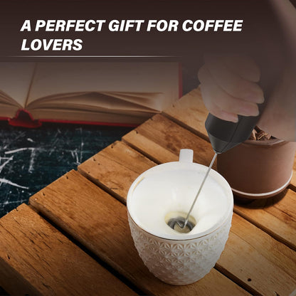 Simple Deluxe Electric Milk Frother Handheld Battery Operated Automatic Milk Foam Whisk Drink Mixer for Coffee, Frappe