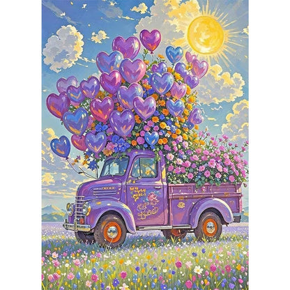 Focart Diamond Painting Kits for Adults Beginners, Full Drill Round Diamond Art, Flower Float Pattern 5D DIY Paint by Numbers Gem Art for Home Wall Decor, Ideal Gift for Women Mom Grandma