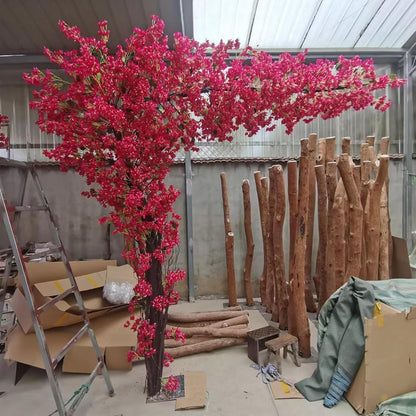 Quepiem Large Pink Artificial Bougainvillea Tree Artificial Tree for Landscape and Venue Decoration - Indoor Outdoor Use (2.5x2m)