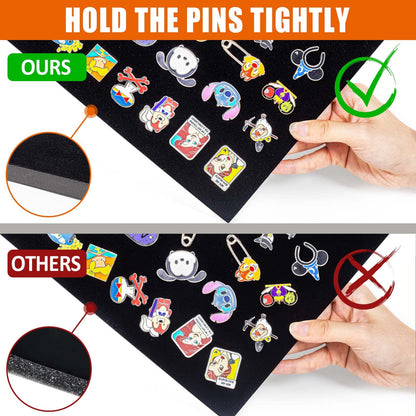 Enamel Pin Display Case, Pin Collection Holder, 14" X 9" Shadow Box Frame for Pins, Black