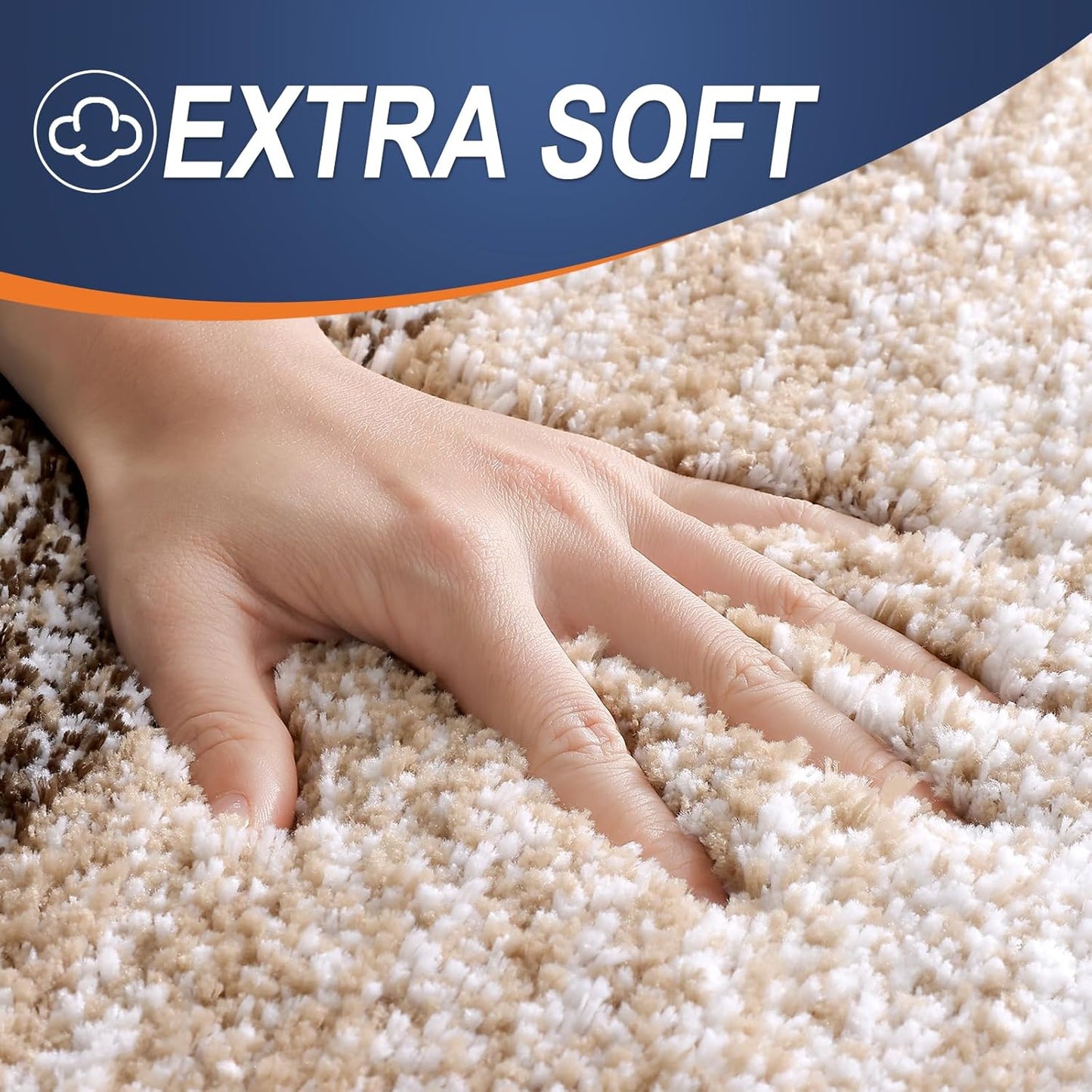 OLANLY Bathroom Rugs - Extra Soft Microfiber Mat 36x24 | Quick Dry, Machine Washable, Rubber Backing, Light Brown