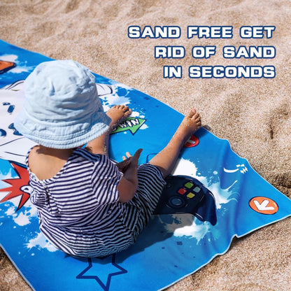 WERNNSAI Game Kids Beach Towel for Boys - 30” x 60” Quick Dry Sand-Free Swim Towels for Boys Super Soft Absorbent Towel, Pool Camping Travel Bath Towel for Outdoor Sports Picnic