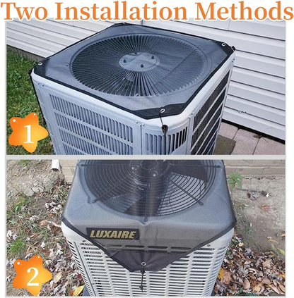 Durable Central Air Conditioner Cover for Outside Units 32 x 32, Leaf Guard Mesh AC Cover Defender Outdoor (32" x 32")