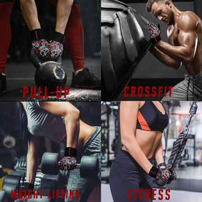 Full Fingers Workout Gloves for Women & Men - Gym Gloves with Extra Grip Foam Padding & Anti-Slip for Fitness, Training & Cycling