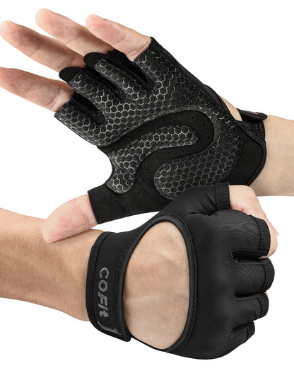 COFIT Breathable Workout Gloves, Antislip Weight Lifting Gym Gloves for Men Women, Superior Grip & Palm Protection for Weightlifting, Fitness, Exercise, Training