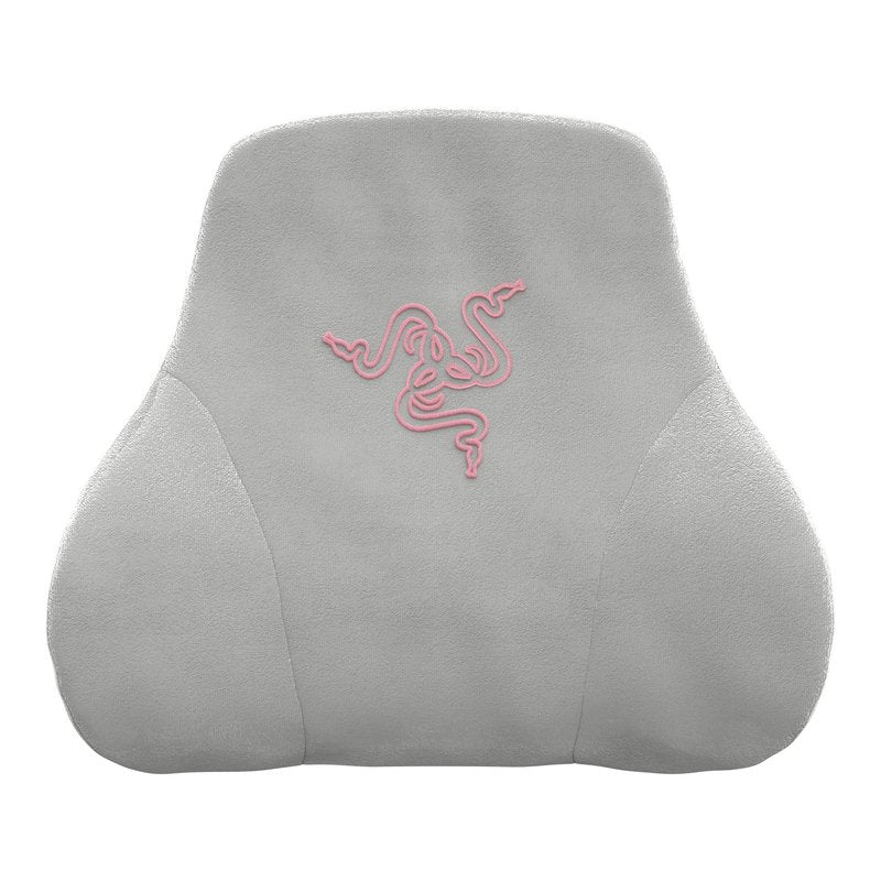Razer Head Cushion Neck & Head Support for Gaming Chairs: Ergonomically Designed - Memory Foam Padding  - Wrapped in Plush Pink Velvet - Quartz