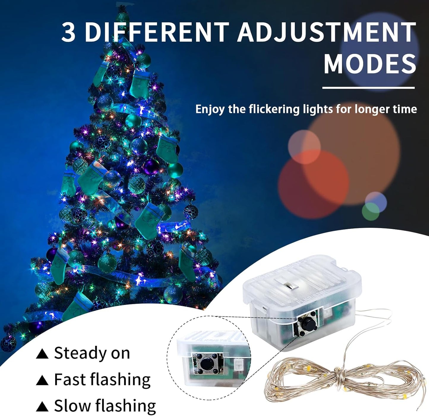 12 Pack 7Ft 20 3 Fairy Lights LED Twinkle String Lights Modes Battery Operated Waterproof Firefly Starry for Mason Jar