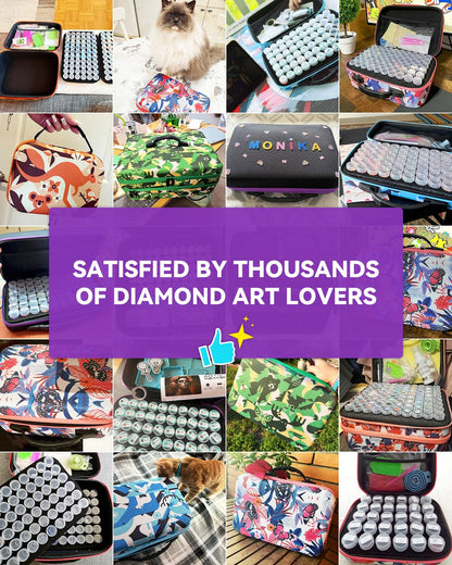 ARTDOT 60 Slots Storage Container for Diamond Art Kits for Adults, Portable Bead Storage Boxes for Diamond Painting Accessories and Tools