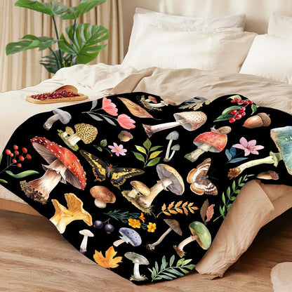 Knerova Cozy 40"x50" Mushroom Blanket - Ultra Soft Mushroom Throw Blanket, Super Fuzzy Plush Fleece Warm Stuffed Animal