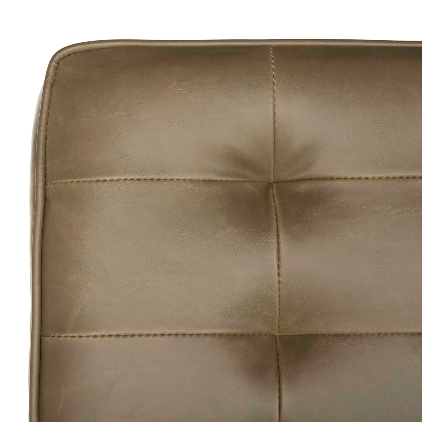 SAFAVIEH Home Collection Ansel Antique Taupe Faux Leather Accent Chair