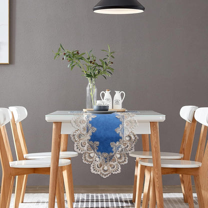 120 Inches (16x120 inch, Vintage Lace Dining Table Runner, Floral Coffee Table Runners for Kitchen Home Christmas Party