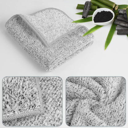 12Inch 12Inch 12 Pack SINLAND Microfiber Face Towels Ultra Soft Facial Washcloths Face Cloth x Grey, Gray