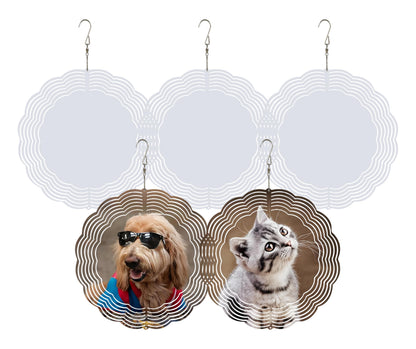 10 Pack 10 Inch Sublimation Wind Spinner Blanks Aluminum Wind Spinner Sublimation Blanks 10 Inch for Indoor and Outdoor Ornaments