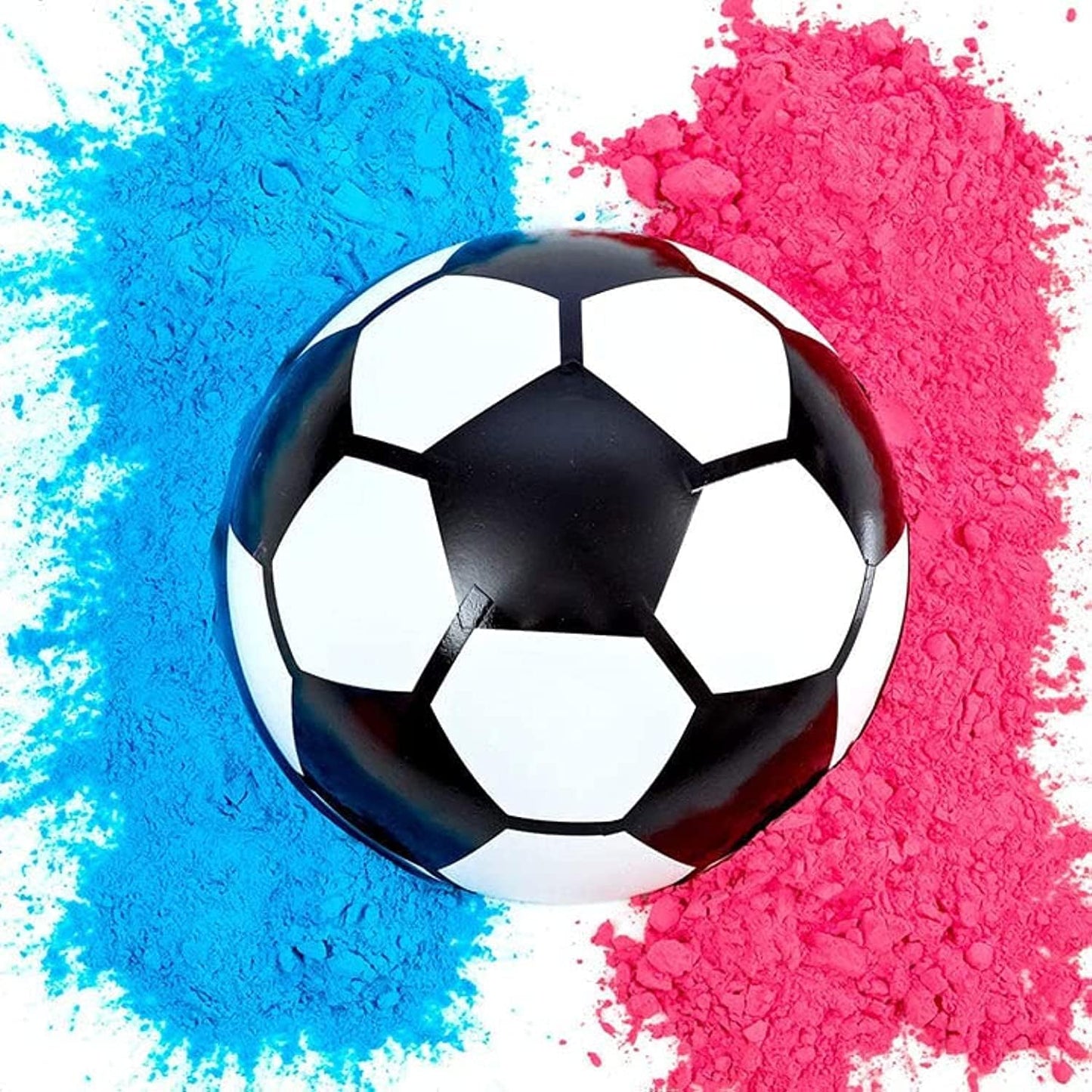 Ultimate Party Supplies Gender Reveal Soccer Ball | Blue and Pink Powder Kit | Non-Transparent | Gender Reveal Party
