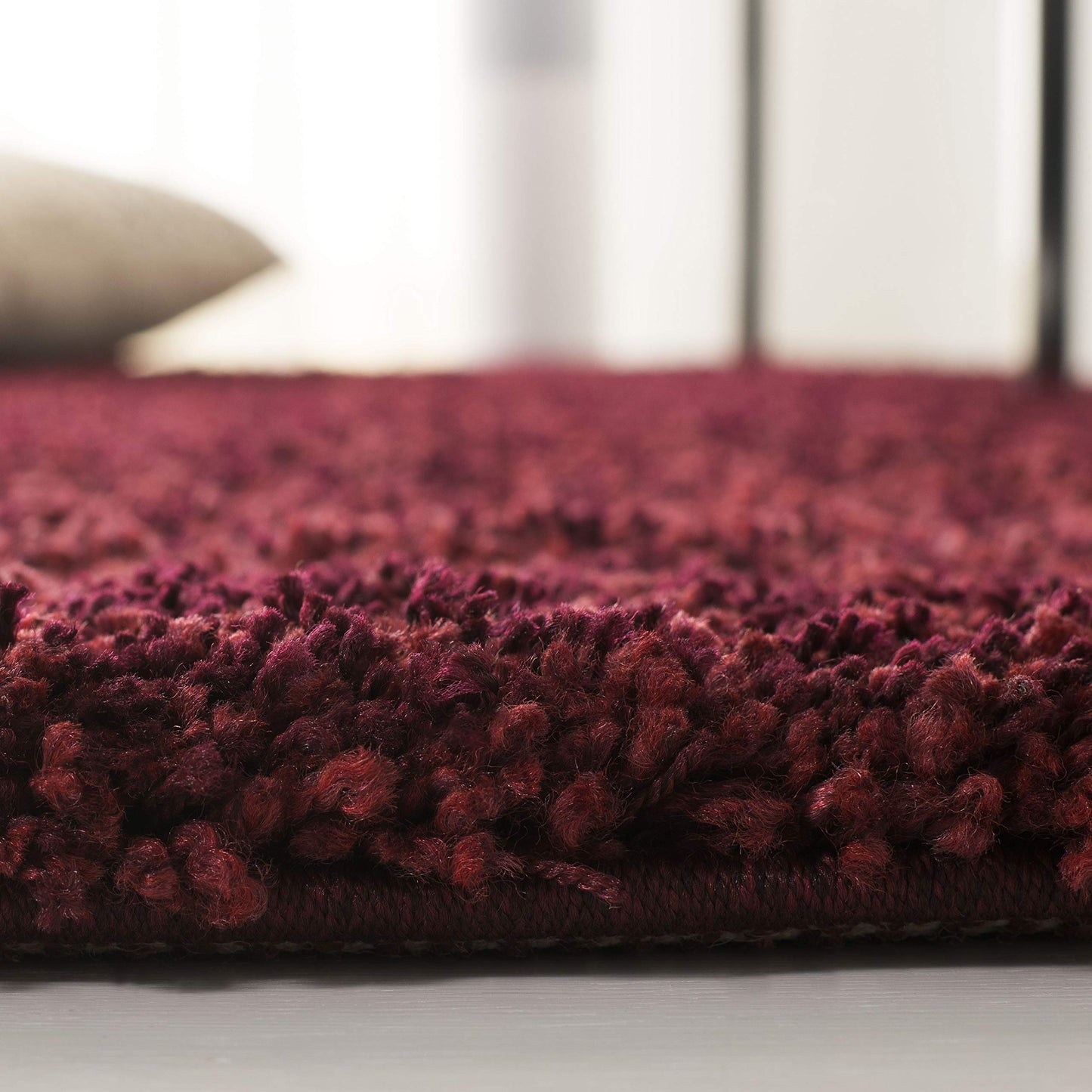SAFAVIEH California Shag Collection Area Rug - 9'6" x 13', Maroon, Non-Shedding & Easy to Clean, Ultra Plush Thick Pile, Ideal for Living Room, Bedroom, Dining Space (SG151-4242)