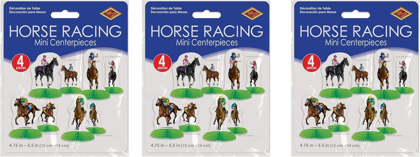 Horse Racing Mini Centerpieces, Pack of 3