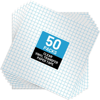 selizo Transfer Paper, 50 Pack Contact Paper Clear Transfer Tape Bulk for Craft