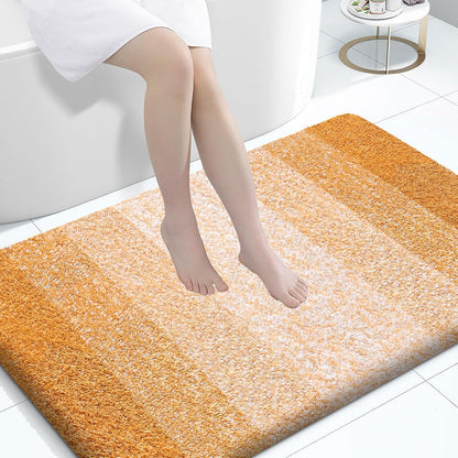 OLANLY Large Bathroom Rug Mat - Extra Soft Microfiber, Quick Dry & Washable | 44x32, Golden Yellow