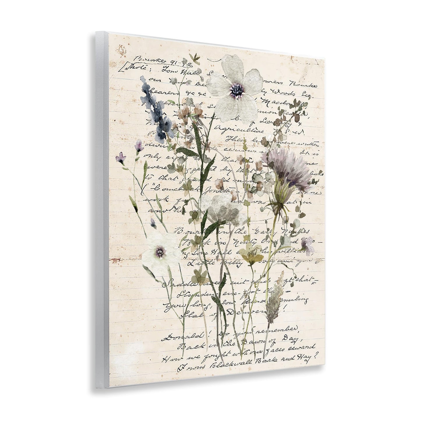 Stupell Industries Pressed Flowers on Page Wall Plaque Art Design by Carol Robinson, 11 x 14