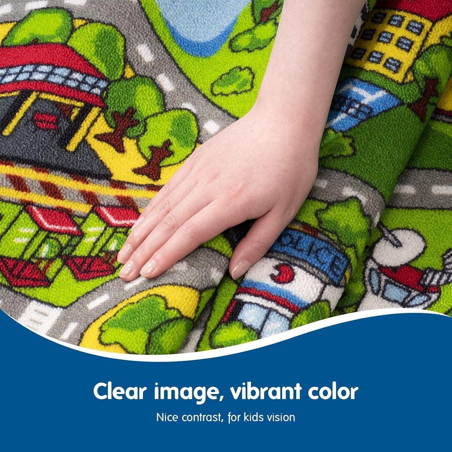 59 39 inches Booooom Jackson Kids Car Mat Train Rug Play Mat, x
