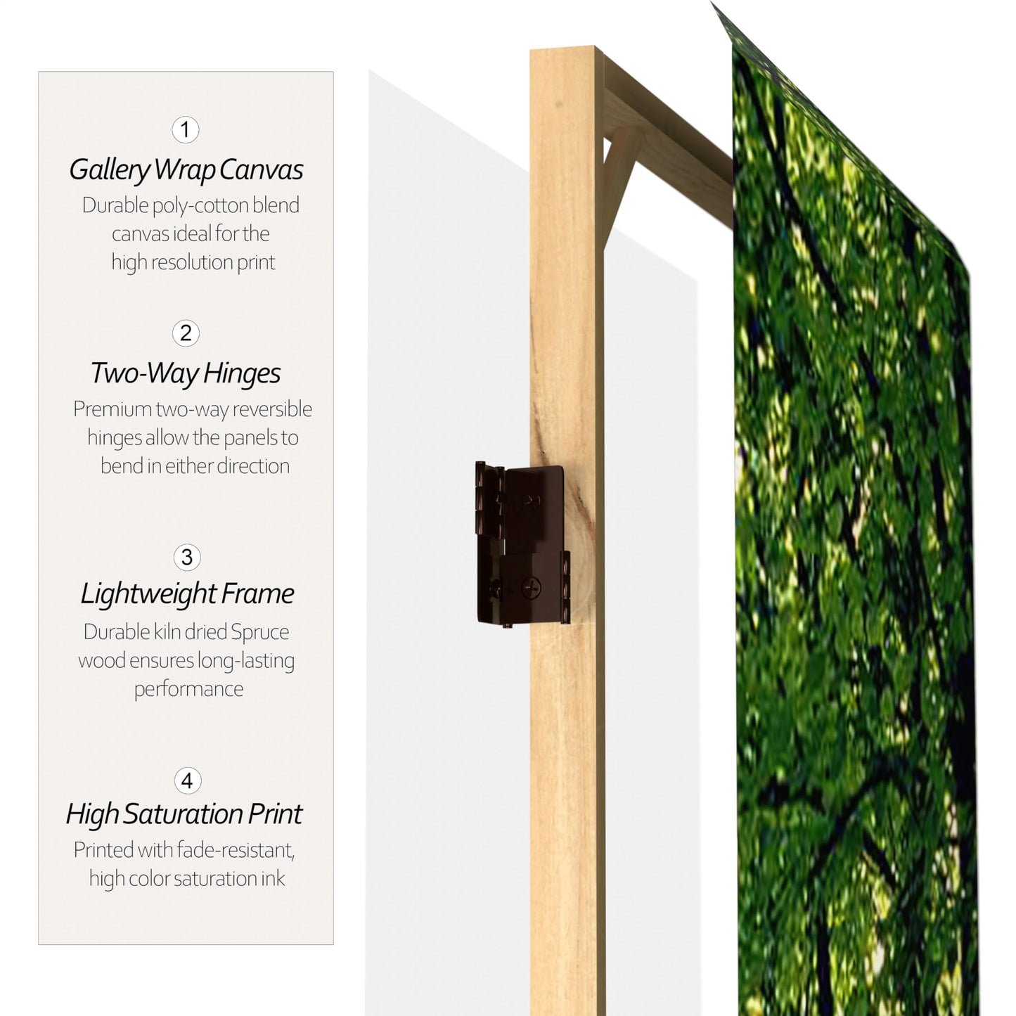 Red Lantern Double Sided Path of Life Canvas Folding Screen, 6 Foot - 6 Panel