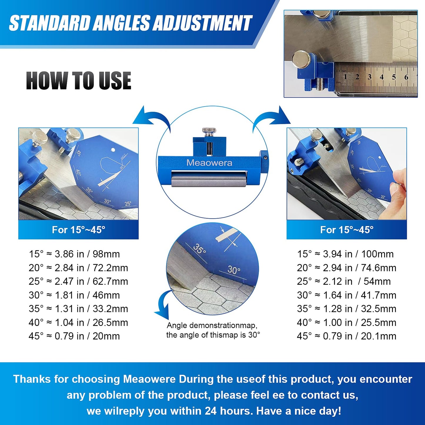 Chisel Sharpening Kit with Adjustable Honing Guide – Wood Chisel Sharpener for Chisels and Planer Blades – Precision Angle Control – No Sharpening Stone Included
