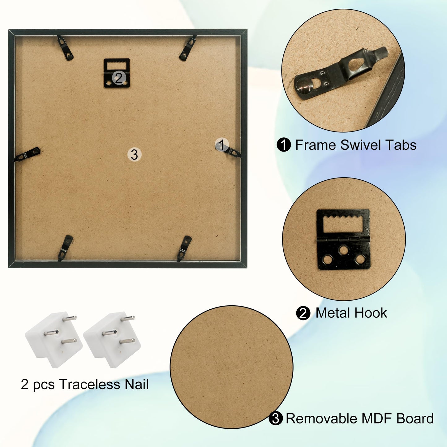 FramePro 12"x12" Travel Shadow Box with Slot – Adventure Archive Memory Box for Tickets, Souvenirs & Photos | Wall-Mountable Keepsake Display Case with Real Glass & Wood Frame (White)