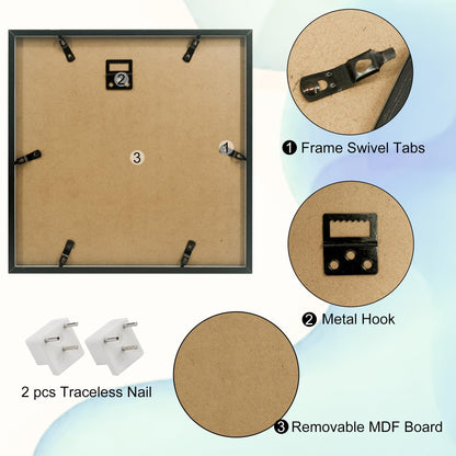 FramePro 12"x12" Travel Shadow Box with Slot – Adventure Archive Memory Box for Tickets, Souvenirs & Photos | Wall-Mountable Keepsake Display Case with Real Glass & Wood Frame (White)