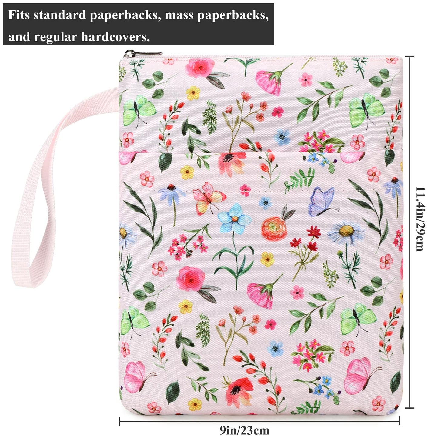 DSIUE Book Sleeve Book Covers for Paperbacks Book Protector with Zipper for Book Lover,11.4 X 9 Inch