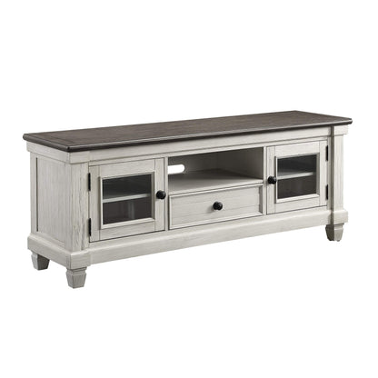 Lexicon Saratoga TV Stand, Rosy Brown/Antique White