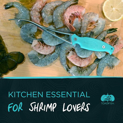 Toadfish Shrimp Deveiner Tool - Kitchen Essential Prawn & Seafood Peeler with Ergonomic Handle
