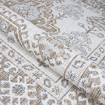Couristan Charm Woodburn Indoor/Outdoor Area Rug, Ivory-Sand, 2'2" x 4'3"