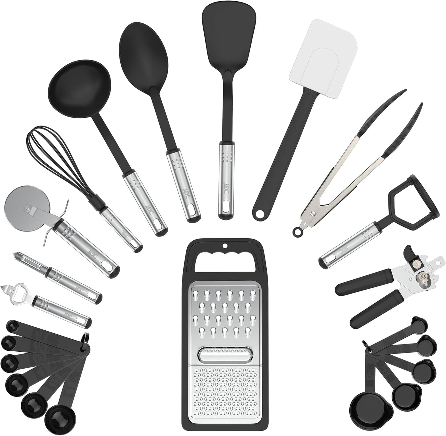 LDC Lux Decor 23 Pieces Kitchen Utensils Set, Non-Stick and Heat Resistant Cooking Tools and Gadgets