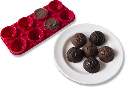 Silicone Snowflake Mold Set, Christmas Ice Cube Molds, Heat Safe BPA Free Silicone, Exceeding FDA (Christmas Red)