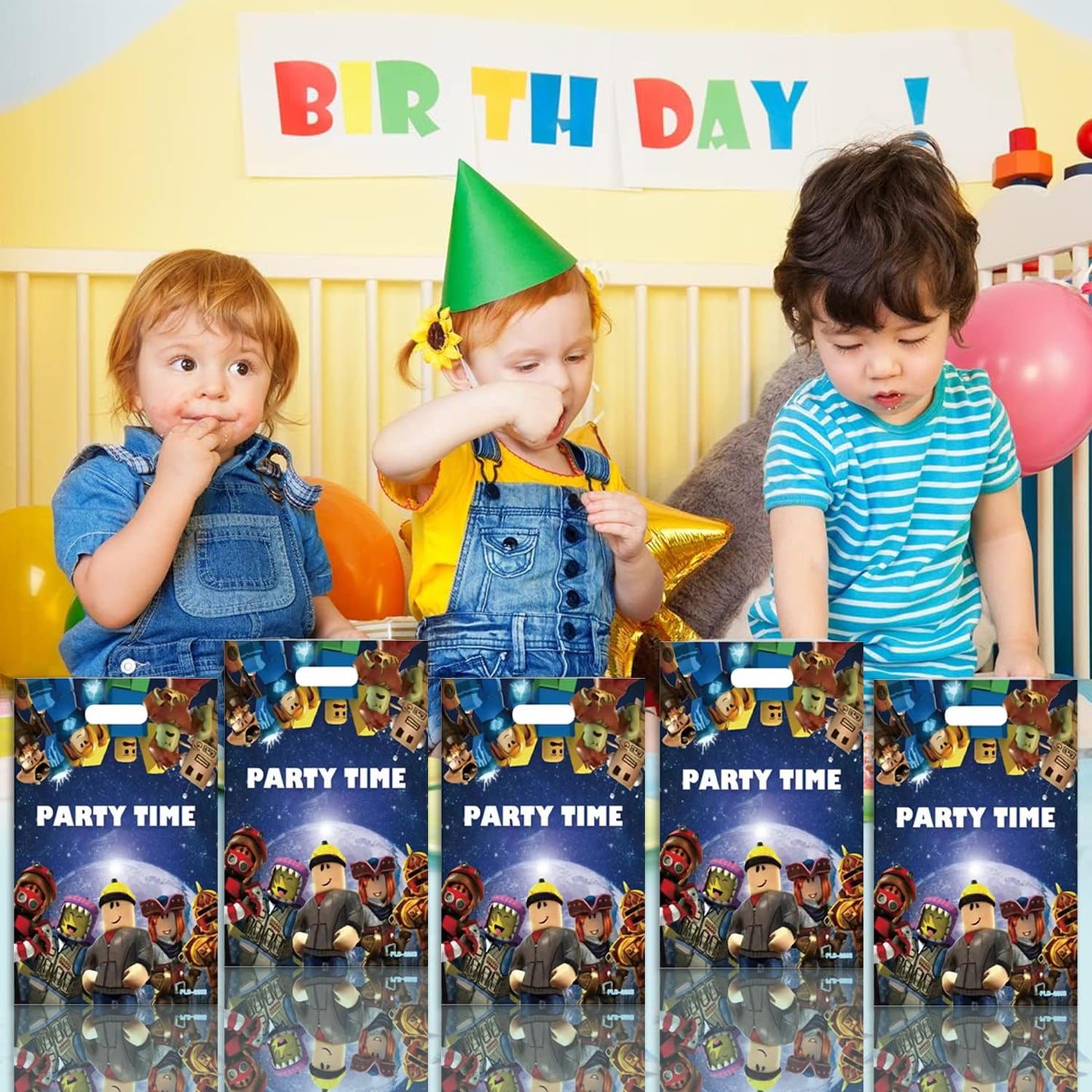 ShrooFit 30Pcs Roblo-x Party Gift Bags,Gooddie Bags Party Supplies Birthday Decoration Birthday Roblo-x Party Decorations
