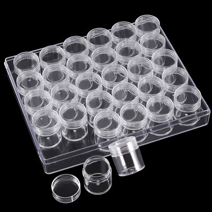 HOIGON 4 Pack 30 Grids Plastic Bead Storage Containers, Embroidery Diamond Storage Box with Lid, Diamond Painting Storage Containers for Jewelry DIY Rhinestones Sewing