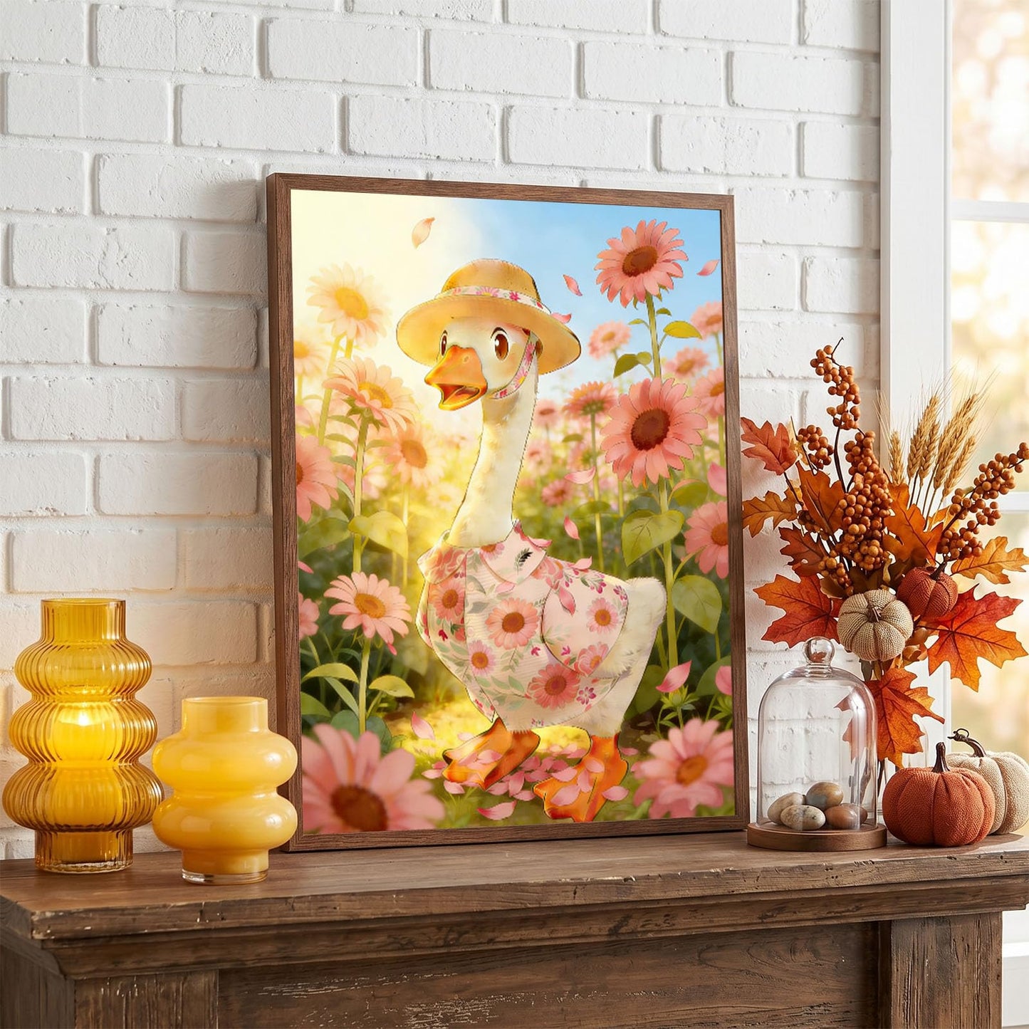 Diamond Art Kits for Adults Diamond Art Painting Kit for Kids Goose Birthday Personalized Gifts for Women Her Gem Art Round Drill DIY 5D Diamond Painting Adult Craft Kits Wall Spring Decor 12x16inch