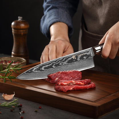 Wakoli EDIB Essentials 3-Piece Damascus Knife Set – Professional Chef's Knives with VG10 Core & 67-Layer Damascus Steel Blades, Ergonomic Pakkawood Handles – Premium Kitchen Knives in Elegant Gift Box