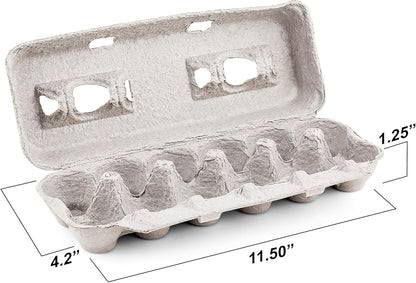 1 Dozen 11.50" 4.2" 1.25" (Pack 15) MT Products Blank Natural Pulp Egg Cartons Hold Twelve Eggs x x - Perfect