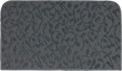 Garland Rug Ivy 18 in X 30 in Cinder Gray Area Rug - Soft, Durable Geometric Solid Color Rug for High-Traffic Areas