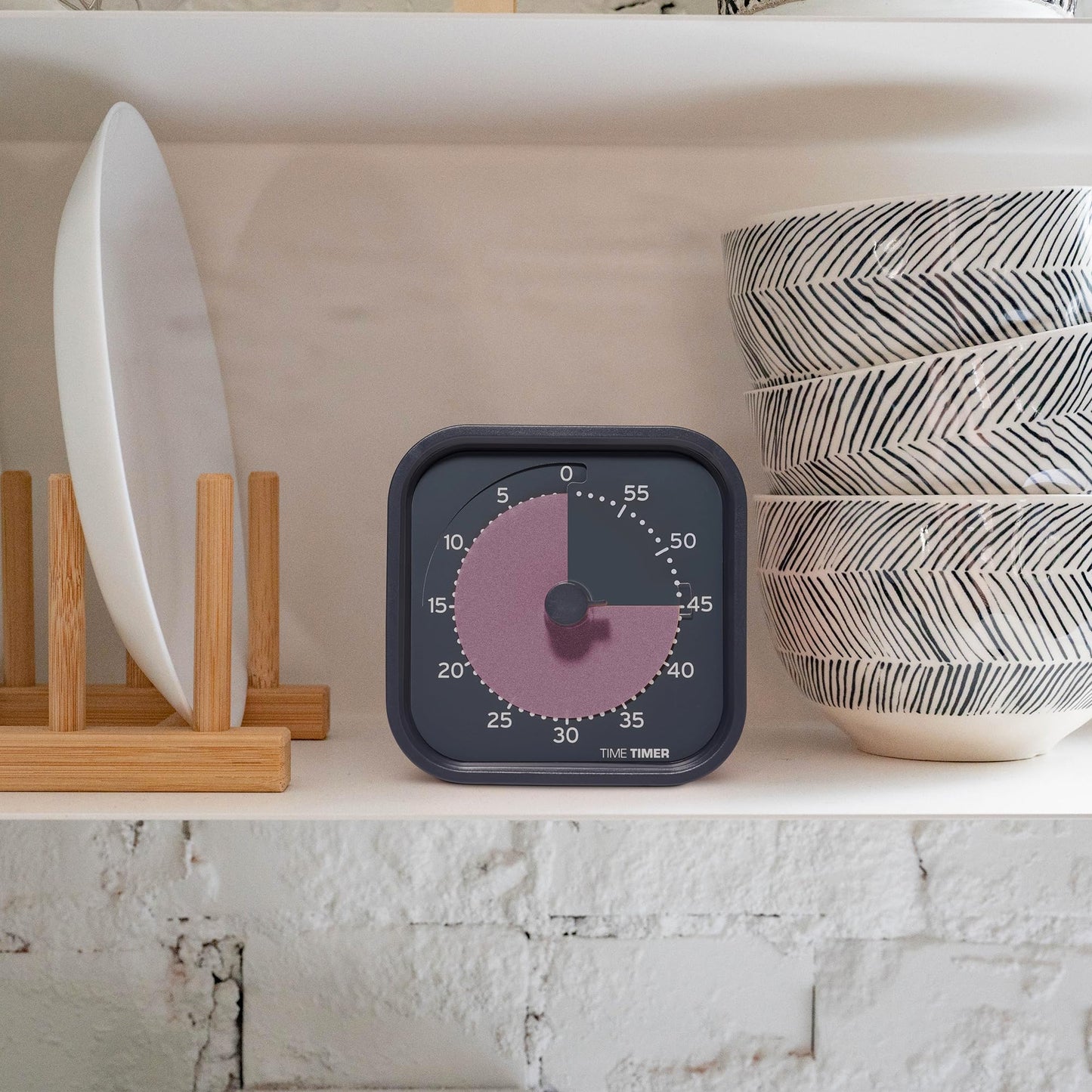Time Timer MOD Home - Metallic Series - Individual Sized 60 Minute Visual Countdown Timer for ADHD, Adults, Students, and Pomodoro with Silent Operation (Metallic Storm)