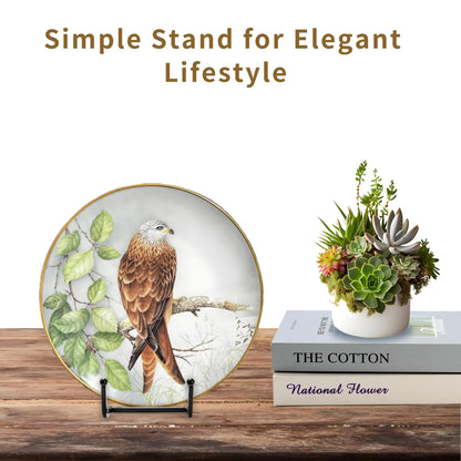12 Pack 6"Plate Stands for Display,Metal Plate Holders Display Stands Can Be Used for Picture Stands,Book Stands for Display,Plate Display Stands,Easel,Photo Frame Stands,Plaque Stands,Desktop Stand.